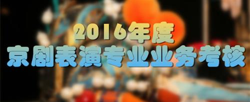 日本美女屄屄国家京剧院2016年度京剧表演专业业务考...